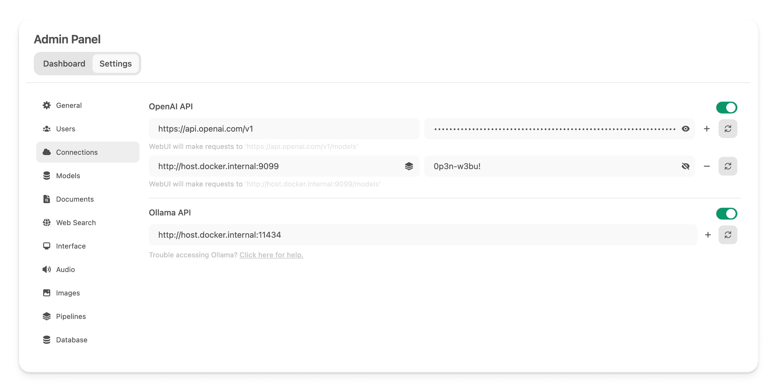 OpenWebUI Settings